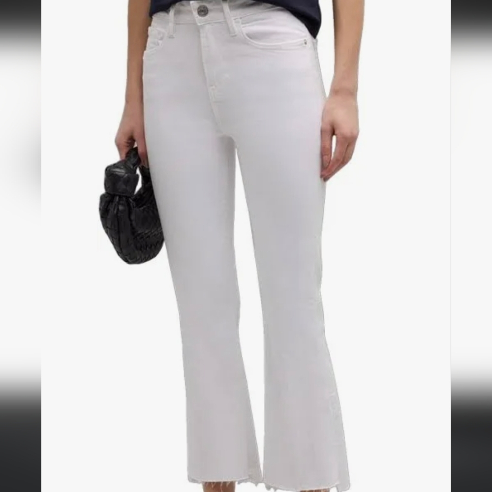 Frame Women's 24 Le Crop Mini Boot White